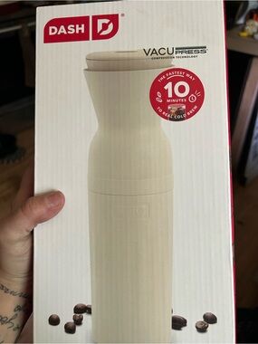 Ash Cream Dash VacuPress Travel Coffee Press